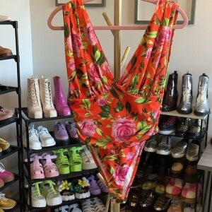 Zara Red Floral Kids Bodysuit